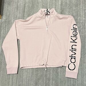 Calvin Klein Light Pink Sweatshirt with Logo Sleeve